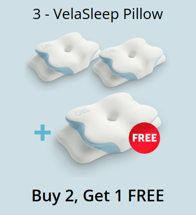 VelaSleep Pillow — 3-Pillow Bundle, Buy 2 Get 1 Free